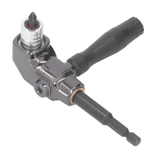 Right Angle Screwdriver Adapter - Aluminum Alloy Ergonomic ABS Handle