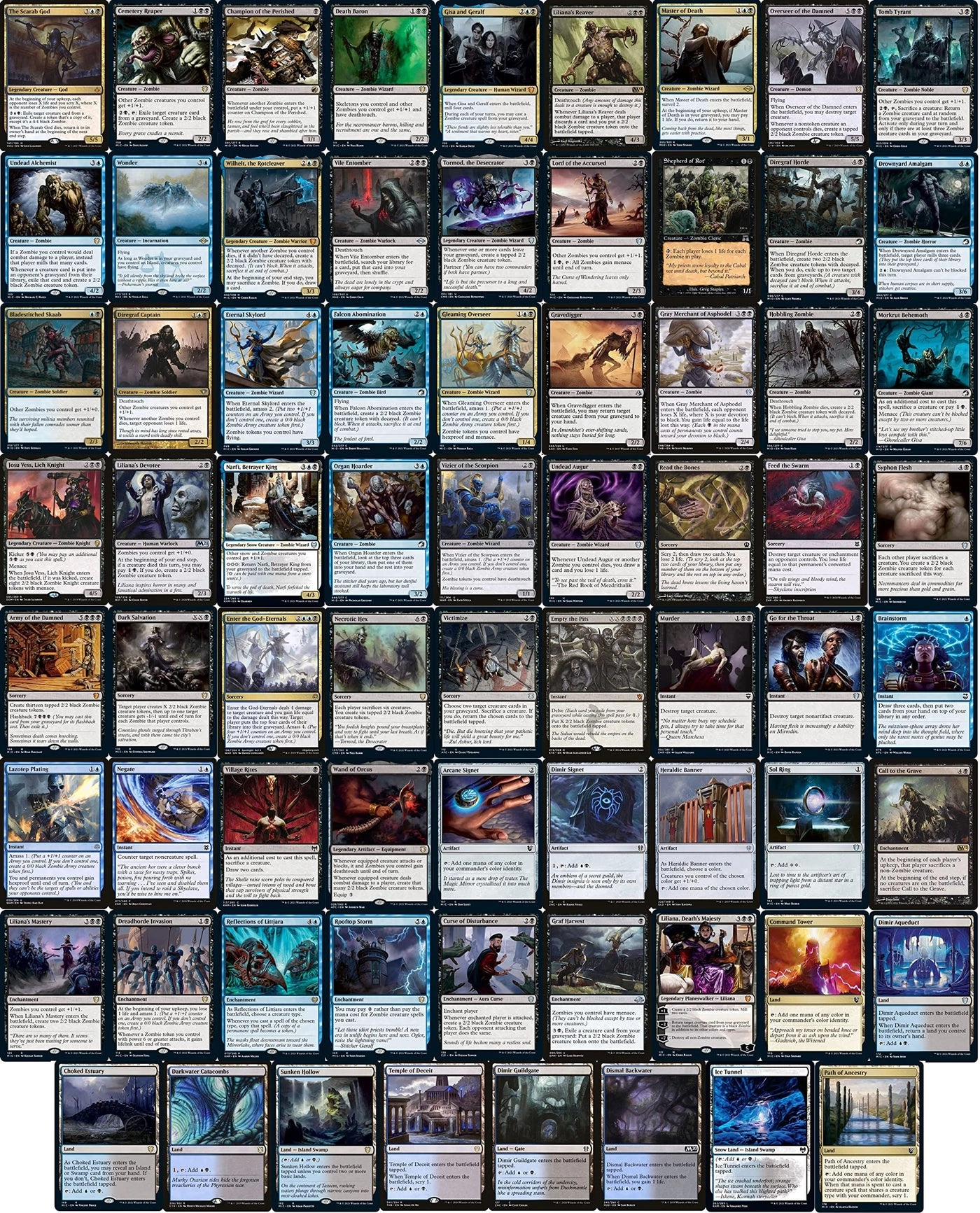 Magic The Gathering: Elite Zombie Commander Deck - The Scarab God Dimir EDH 100 Card
