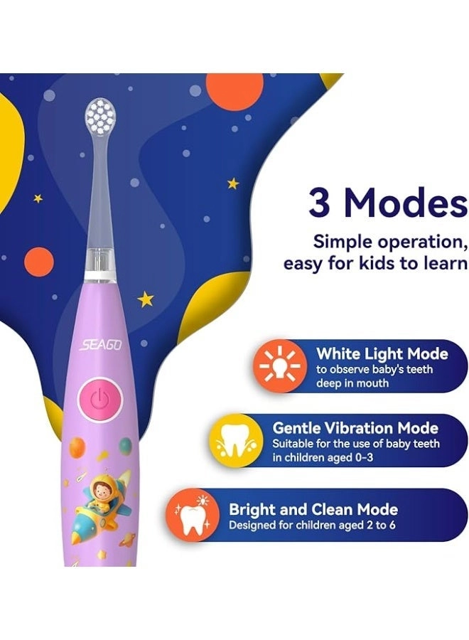 SG-2159 - 8 Soft Toothbrush Heads LED Light 2-Minute Timer