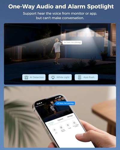 8CH DVR - 1TB HDD + 5MP PT Camera - IR Night Vision