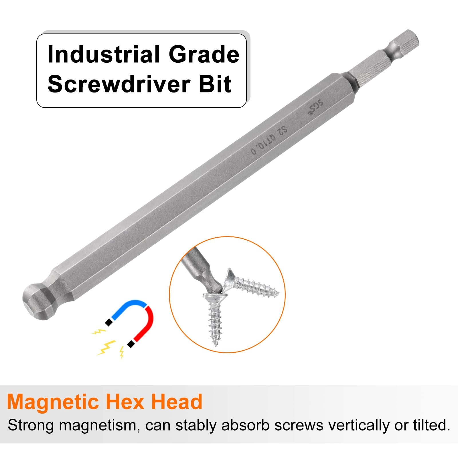 Ball End Hex Screwdriver Bit - 4pcs 150mm