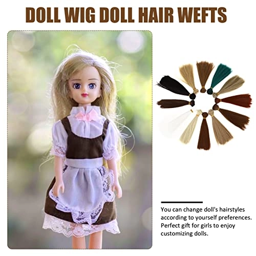 Doll Making Straight Hair Wefts - 12 pcs