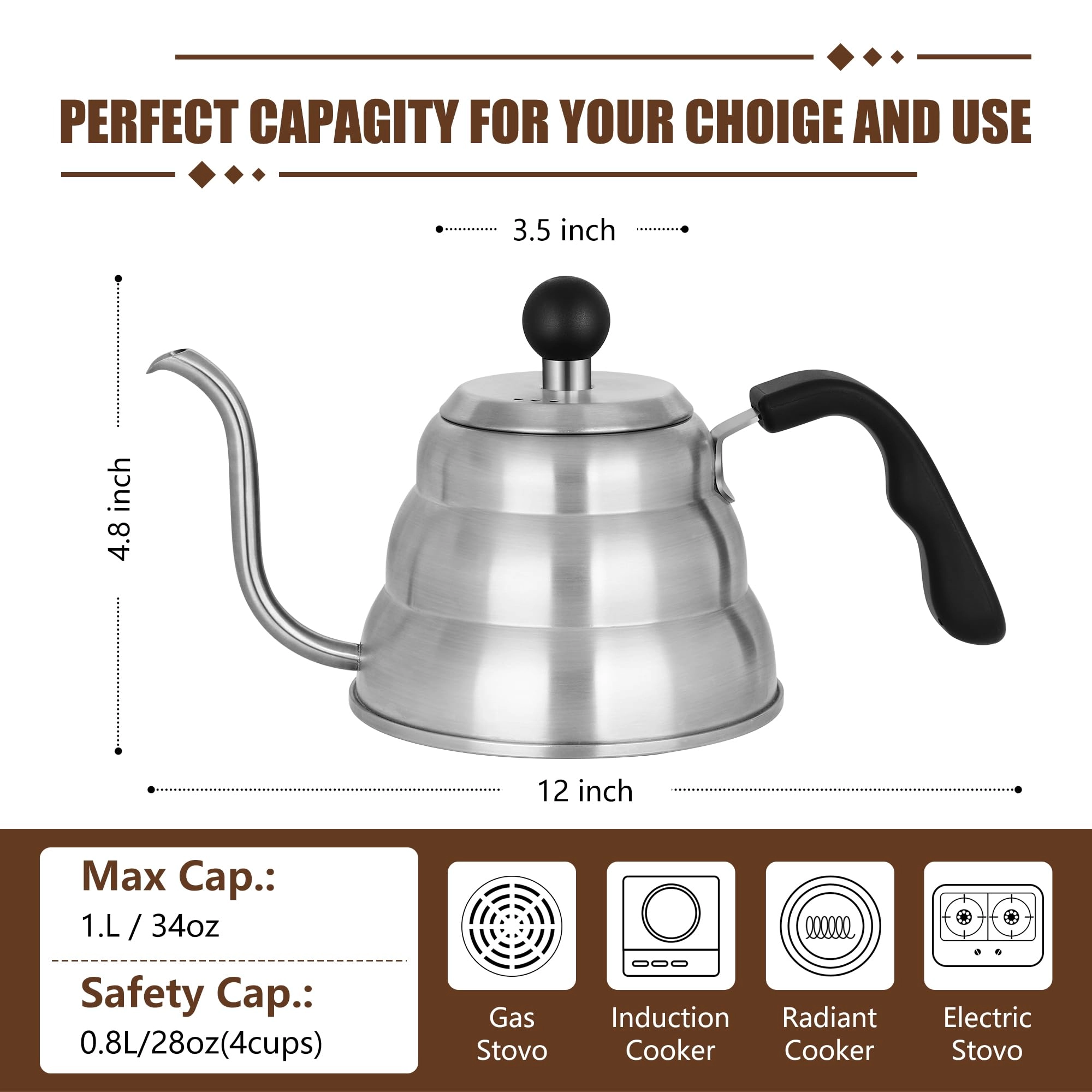 Gooseneck Kettle - 1200ml