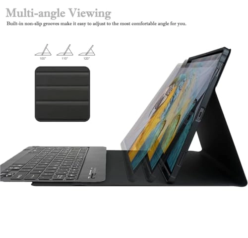 Keyboard Case with S Pen Holder for Galaxy Tab S9 FE+ / S9 Plus 12.4-inch (2023) and Tab S10+ (2024)