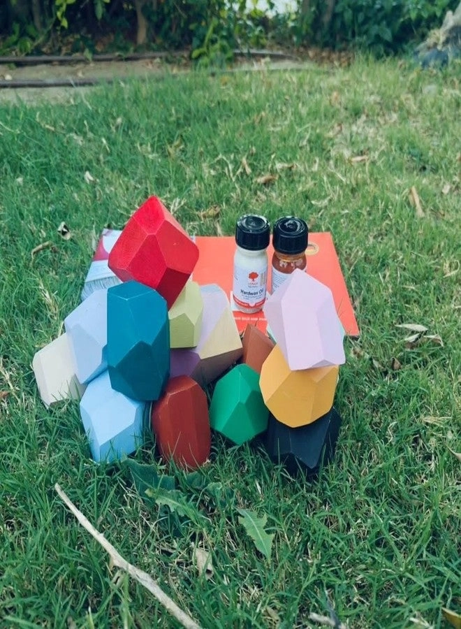 Wooden Balancing Stone - Color Blocks 24 pcs