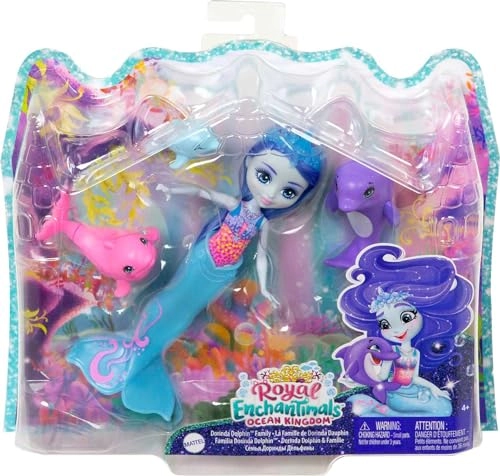 Dorinda Dolphin Doll - 6-in Removable Tail + Dolphin Figure - 3 Figures