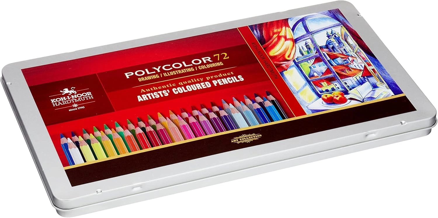 Koh-I-Noor Polycolor Coloured Pencils - 72 Pcs