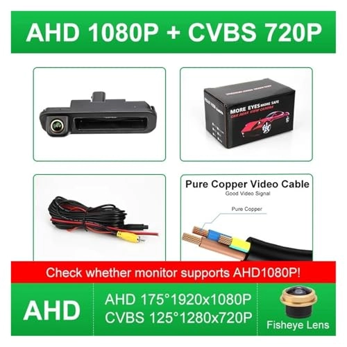 Reverse car rear view camera - Night vision Wired 720 x 540 pixels