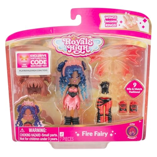 Fire Fairy Doll Figure - 3-Inches Core Deluxe Ages 5+