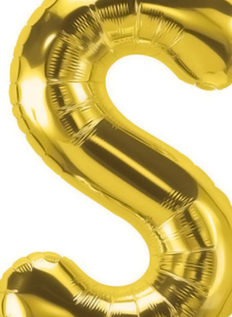 Letter S Shaped Party Decorative Foil Balloon - 16inch Multicolor