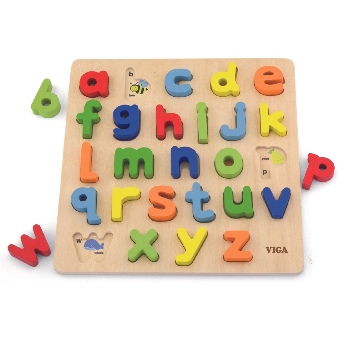 VIGA Block Puzzle Alphabet Lowercase - 3 +