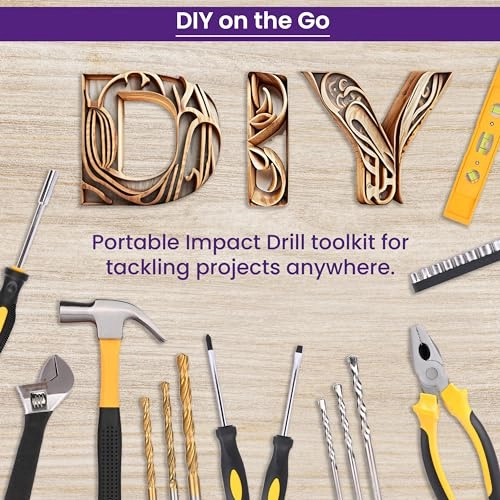 Impact Drill - Corded Electric 550 watts 2900 RPM 10mm Chuck Kit