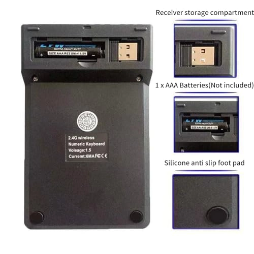 Numeric Keypad - 2.4GHz Wireless 18 Keys