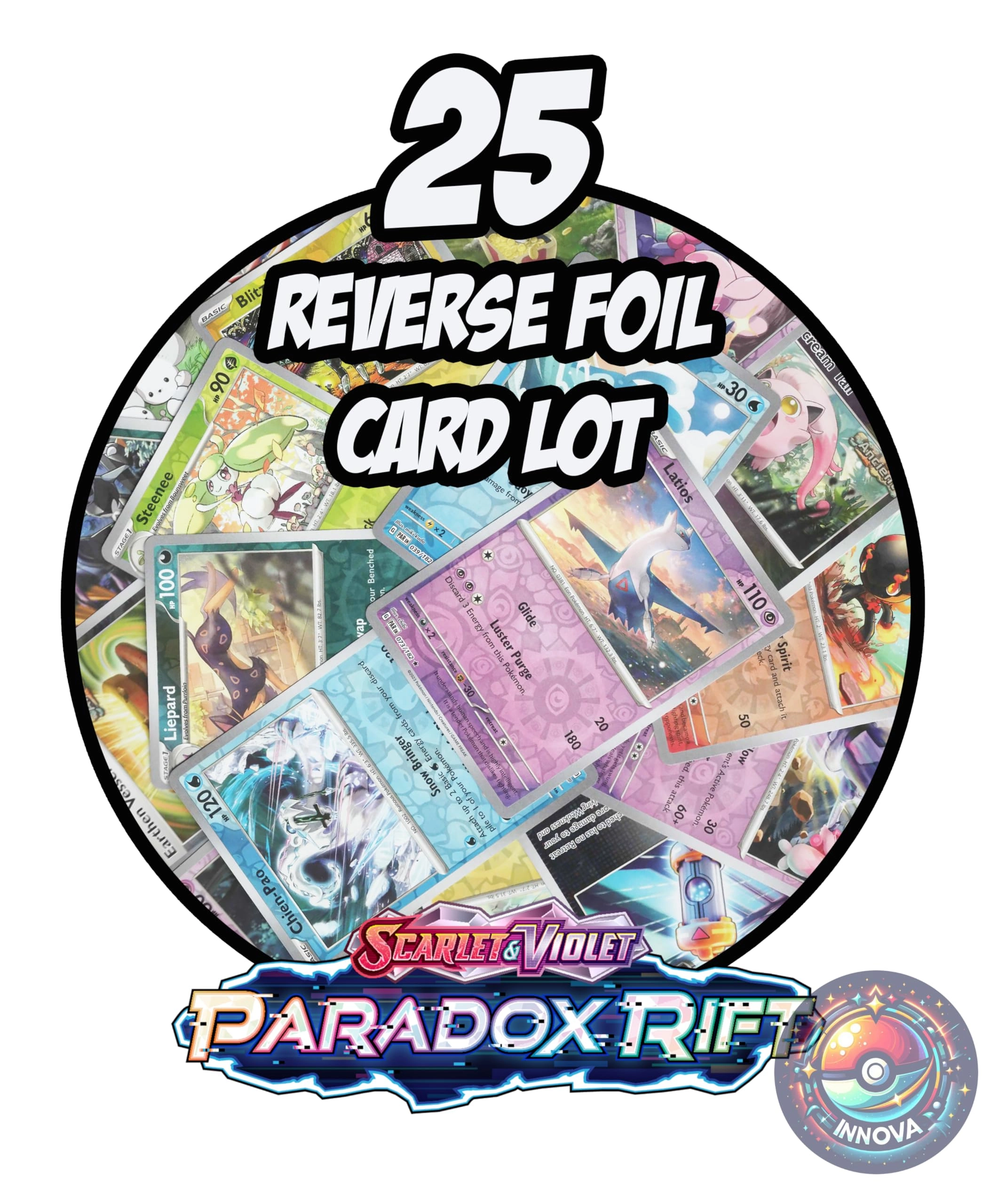 Pokémon Random Reverse Foil Single Cards - English 25pcs