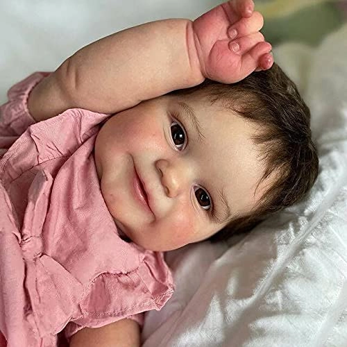 Maddie Reborn Baby Doll - 50 cm Full Body Silicone Brown Eyes