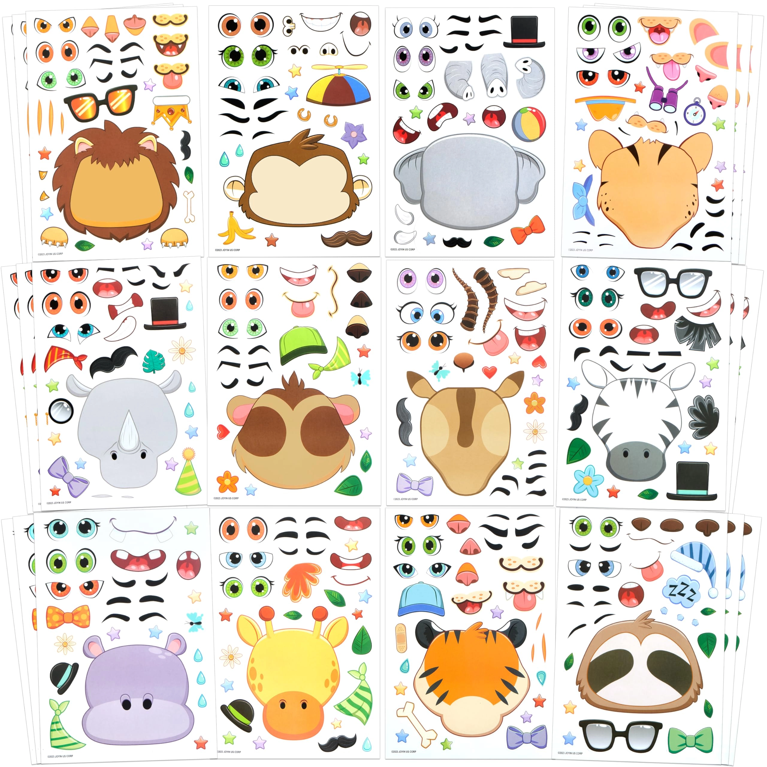 Joyin Safari Animal Activity Sticker Book 36 pcs