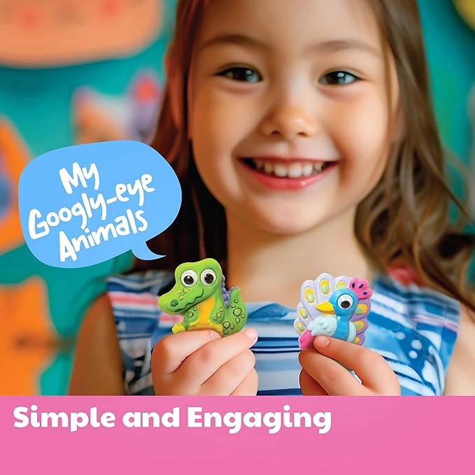 Mould & Paint Craft Kit - Googly Eyes Animals - 5+ years