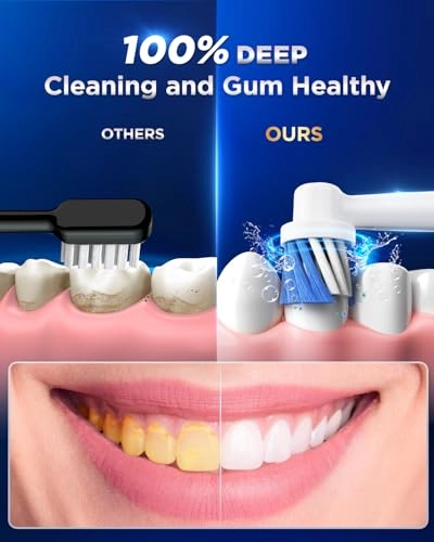 Y05U - 8 Toothbrush Heads 90 Days Battery Life 5 Brushing Modes