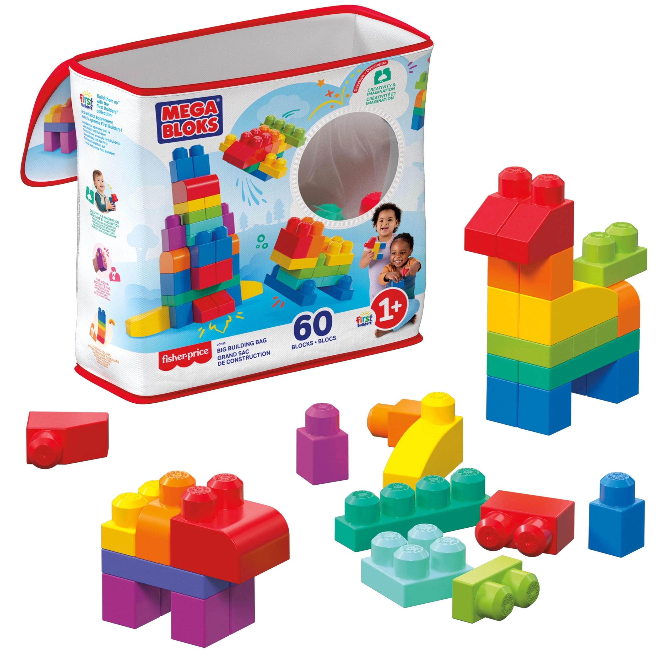 Big Building Bag - Animali 60 pcs