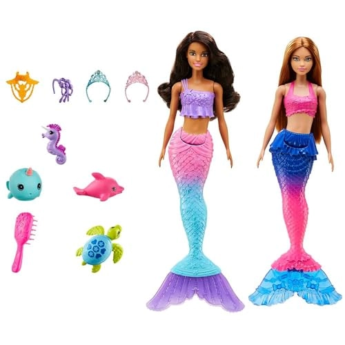 Barbie Dreamtopia Ocean Adventure - 2 x 12" Mermaid Dolls Ages 3+