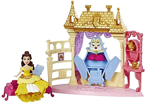 Royal Chambers Playset - Bedroom set + Belle Doll - Royal Clips skirt