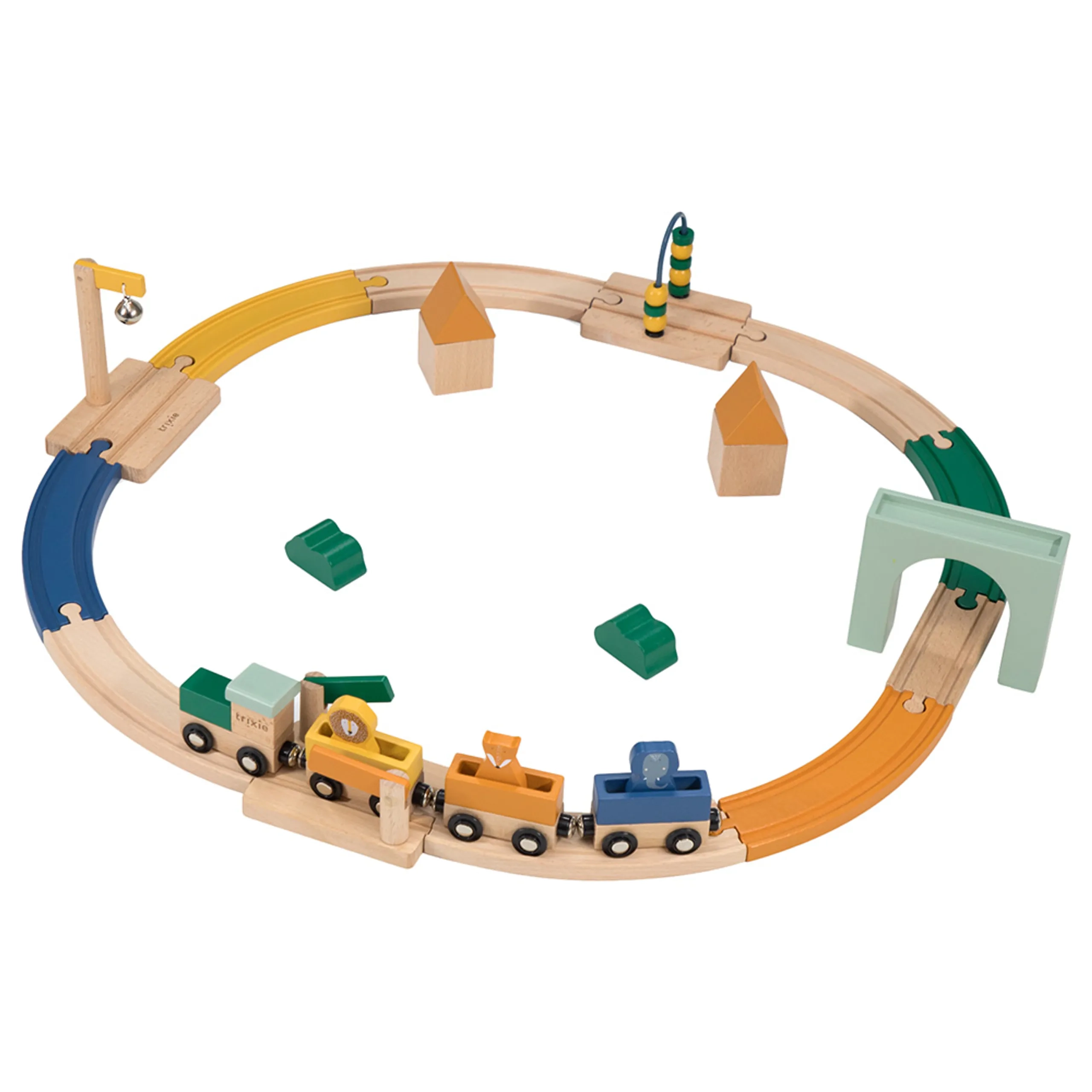 TRIXIE Wooden Train Railway Set - 3pcs
