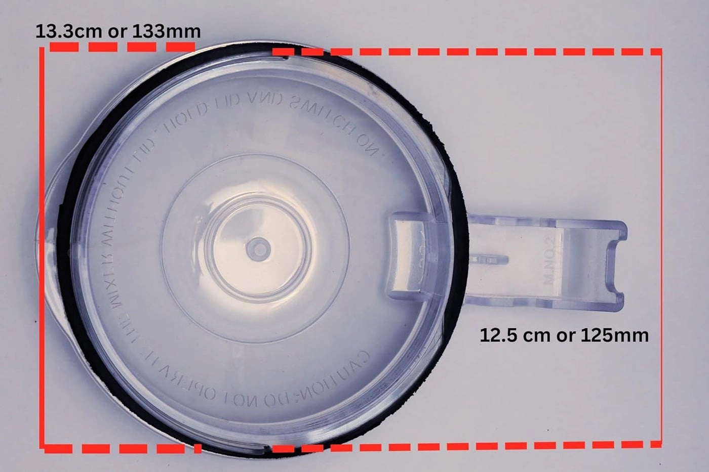 MediumBig Mixer Jar Lid - Polycarbonate Clear Pack of 1Unit