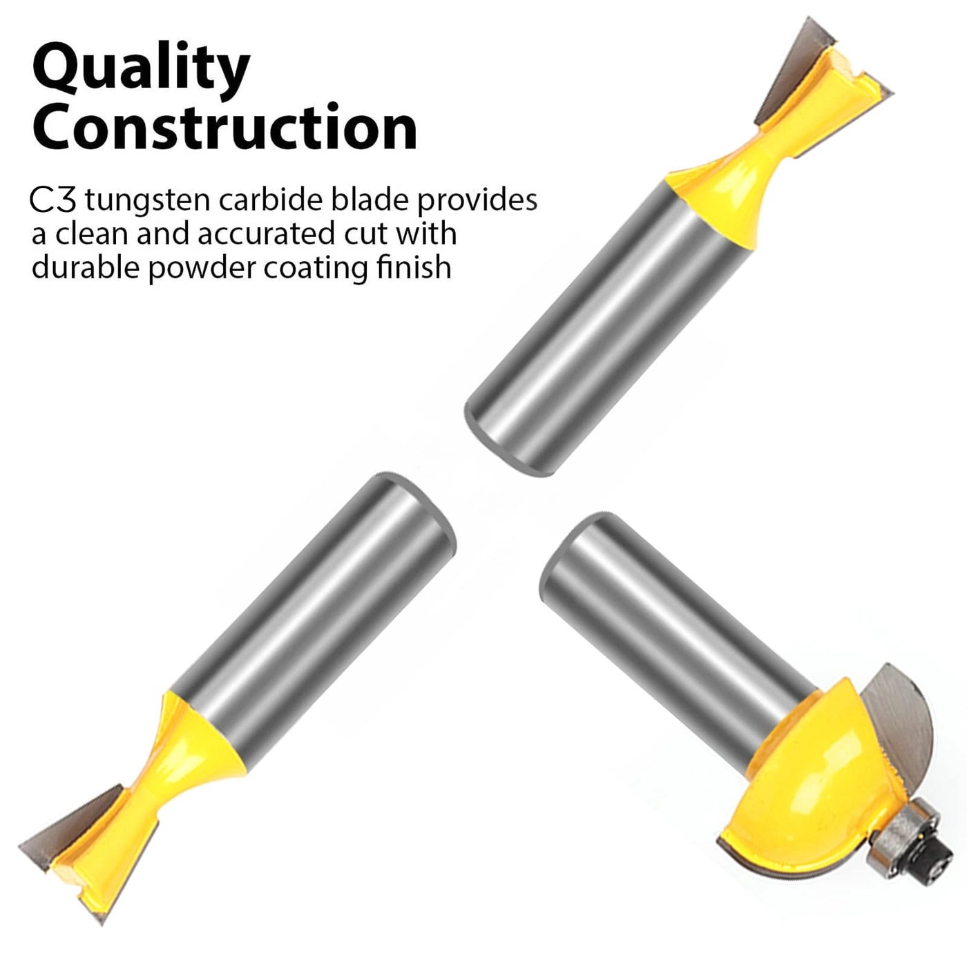 Router Bits Set - 1/2 Inch 24 Pieces