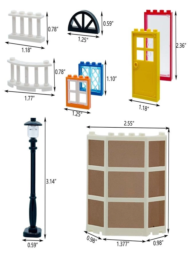 Windows Doors Fences Building Block Parts - 90 pcs