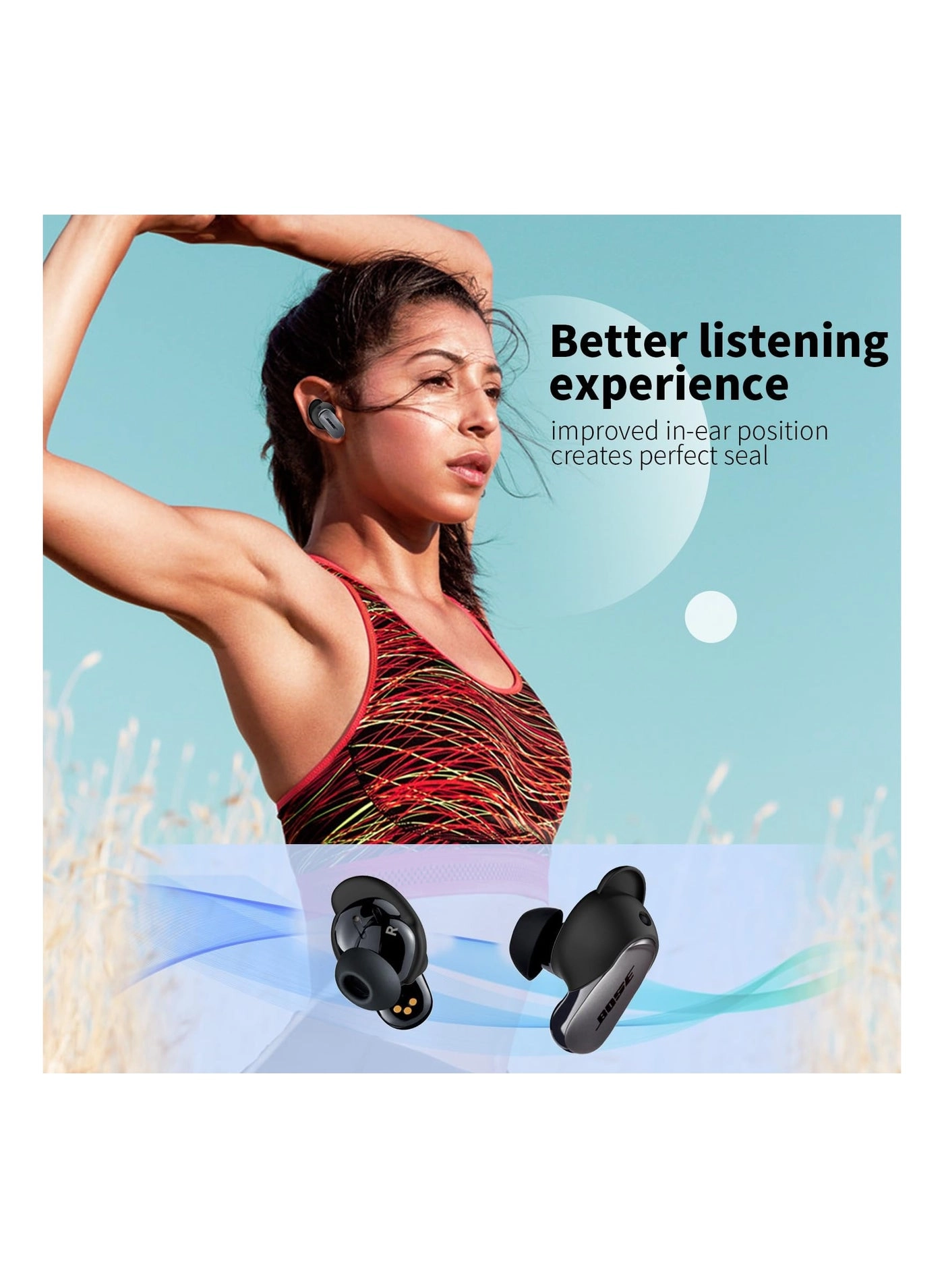 Ear Tip Covers for Bose QuietComfort Earbuds II/Ultra Earbuds - 3 Pairs