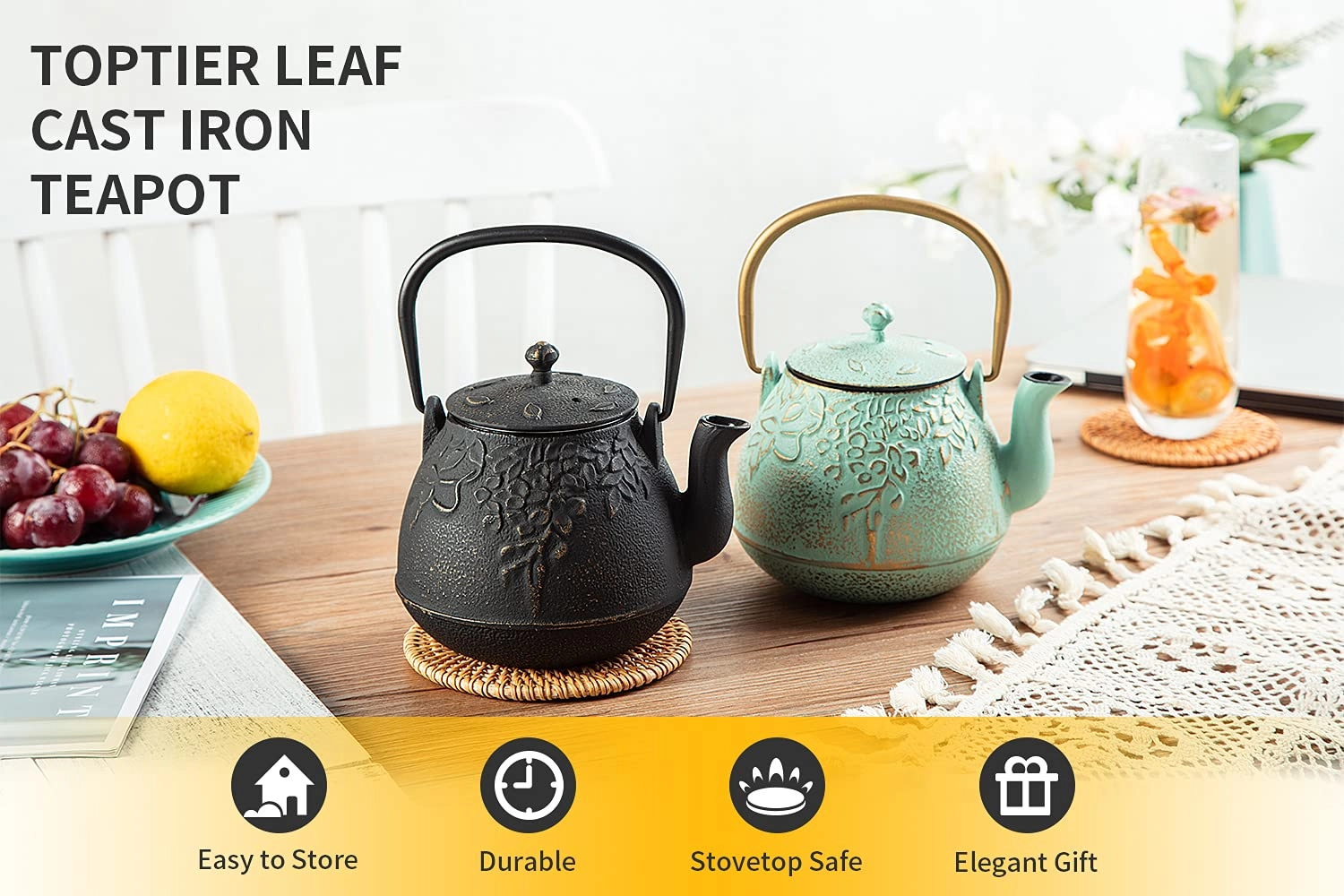 Japanese Cast Iron Tea Kettle - Cast Iron 950 ml