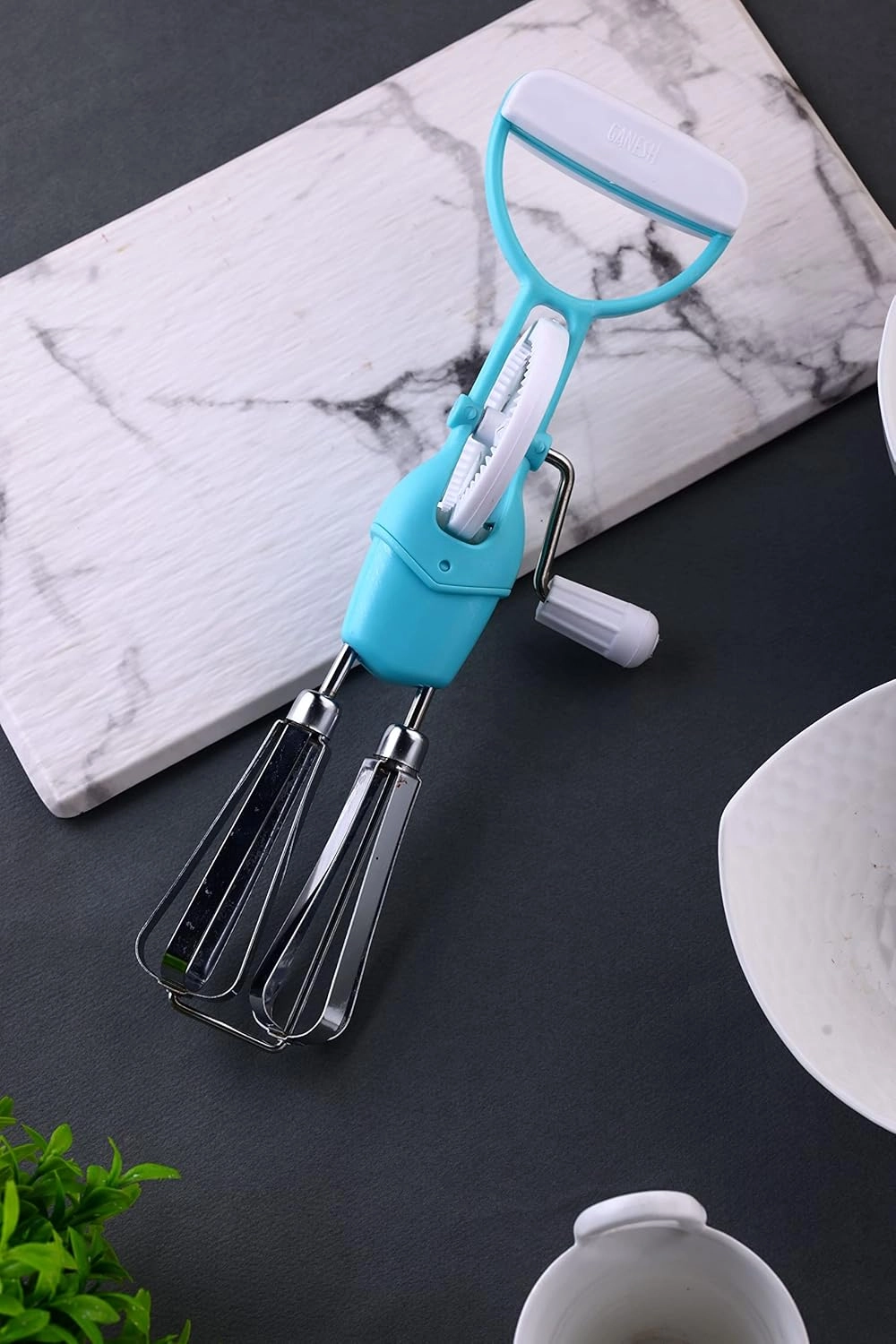 Insta Stainless Steel Dual Blade Handheld Manual Egg Beater Machine