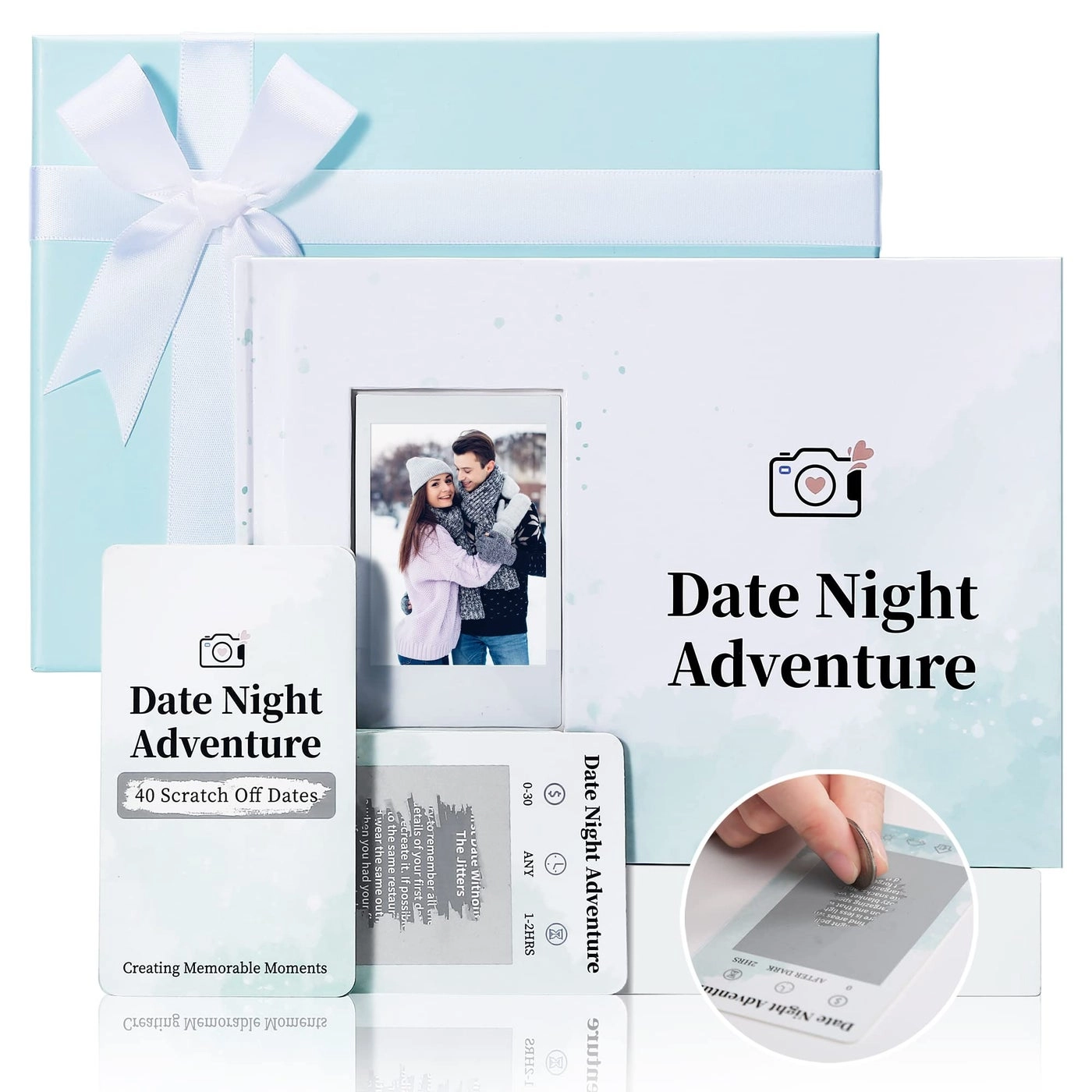 Tryuunion 40 Date Ideas for Couples - Scratch Off Keepsake Album