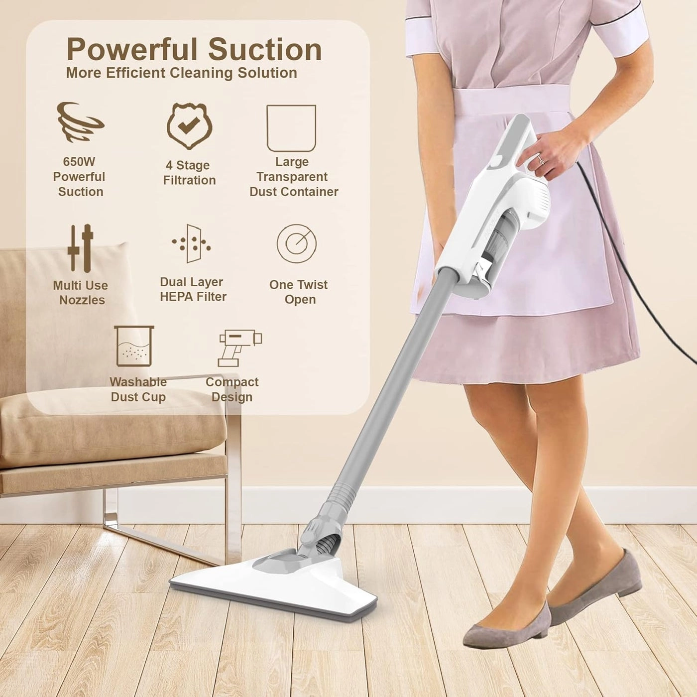 Upright 2in1 Handheld Stick