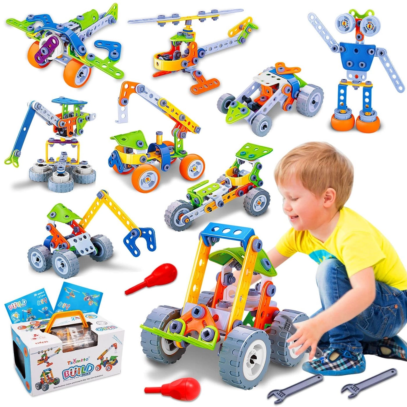 Tsomtto 10 in 1 STEM Toys - 4-8