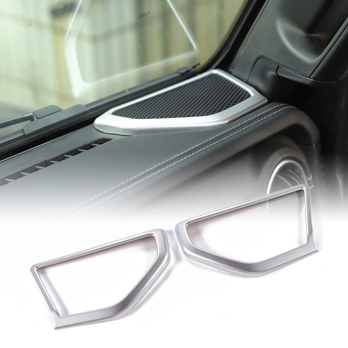 A pillar Speaker Decoration Cover Trim - Wrangler JL JLU & Gladiator JT 2018 2019 2020 2021 2022 2023 2024 A-Pillar