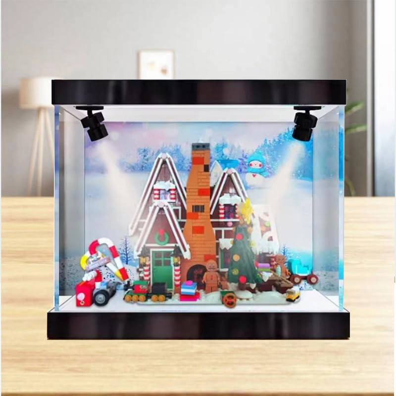 Clear Acrylic Display Case - for 10267 Black Bottom+background