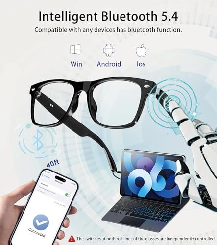 AI Smart Glasses - 116 Languages Bluetooth 5.4 UV400