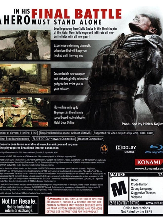 Metal Gear Solid 4: Guns of the Patriots | PS3