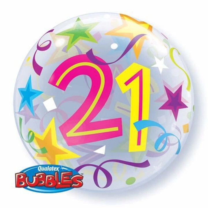 Party Zone Happy Birthday Brilliant Stars Bubble Balloon