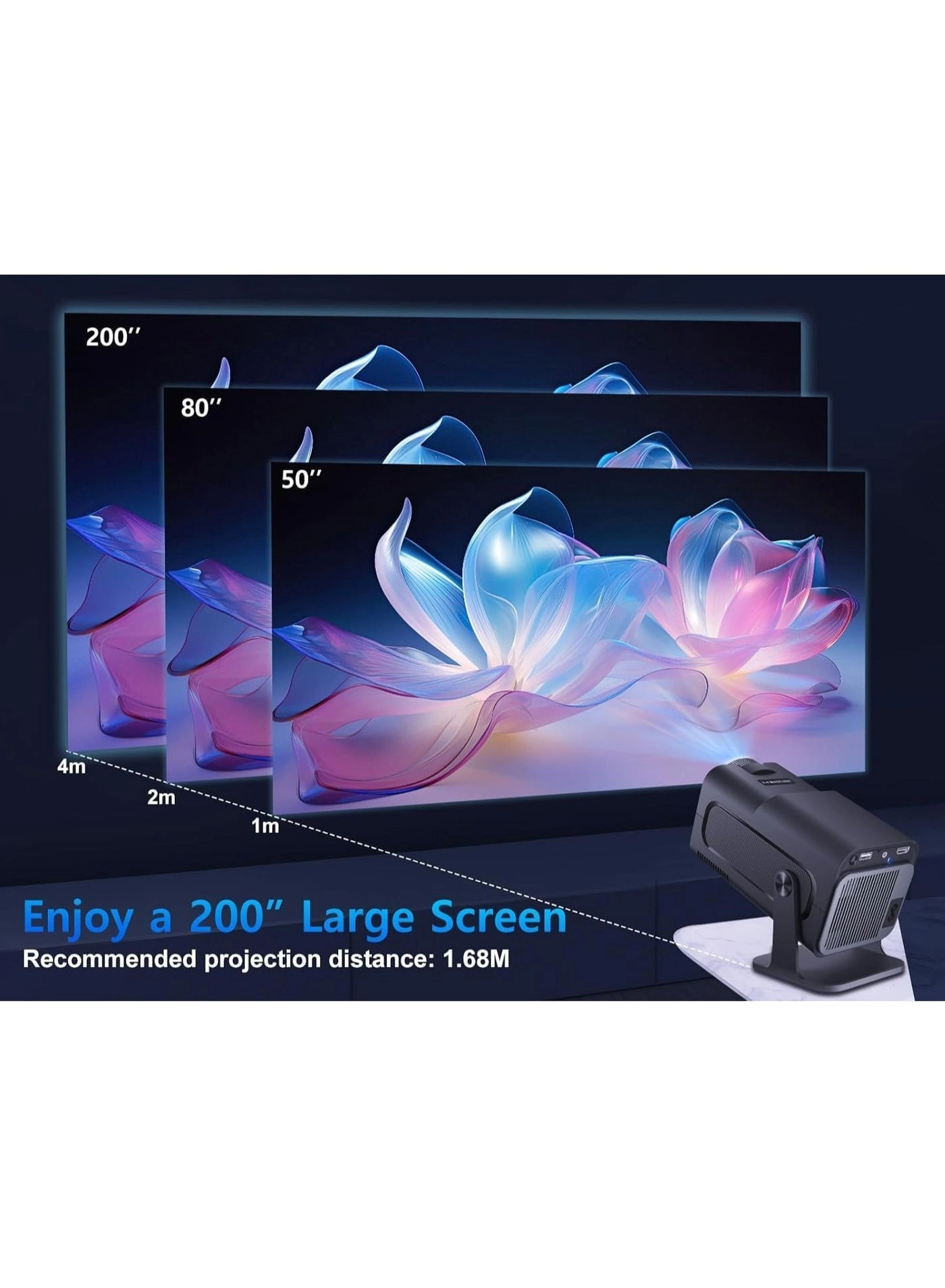 Smart 5G Portable Projector - HD 1080P