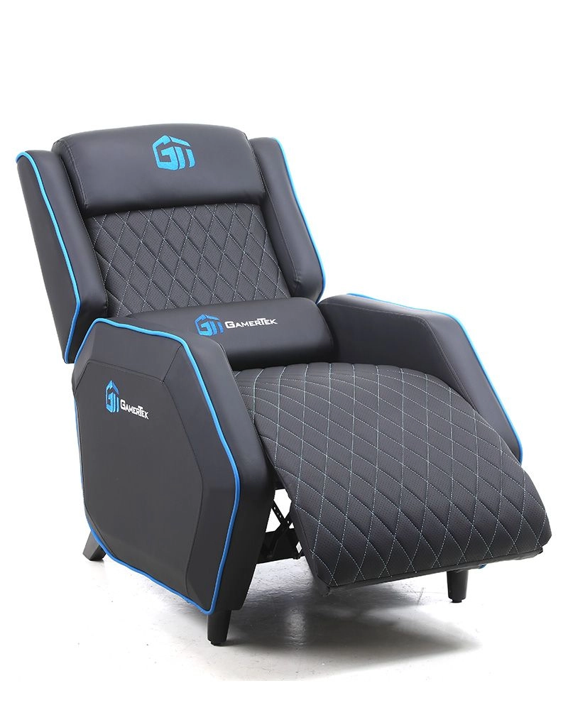 GT-ELITE - Black & Blue Diamond Shape PU Leather