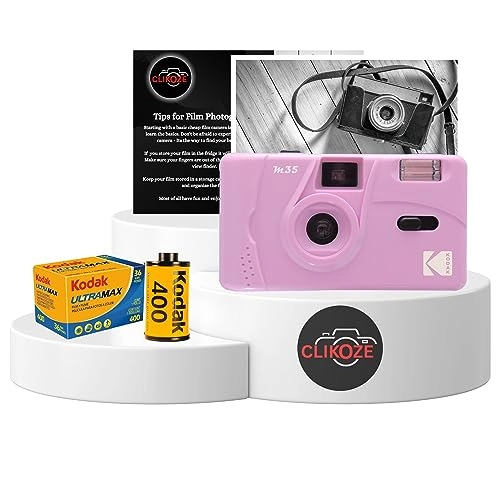 M35 - Reusable + 35mm film - 36 exposures + Tips Card - Bonus Postcard