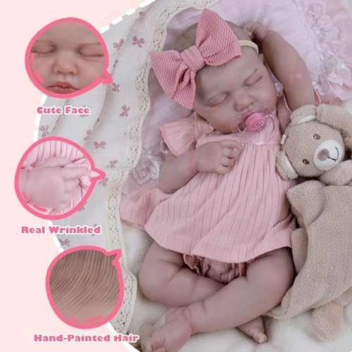Reborn Baby Doll - 20 Inch Silicone Weighted Body Ages 3+