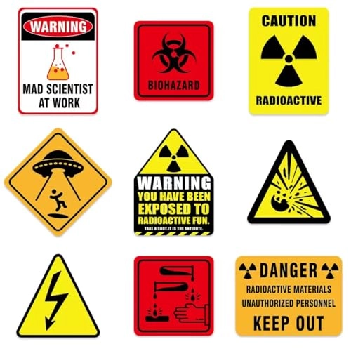 Science Signs - 9 PCS Birthday