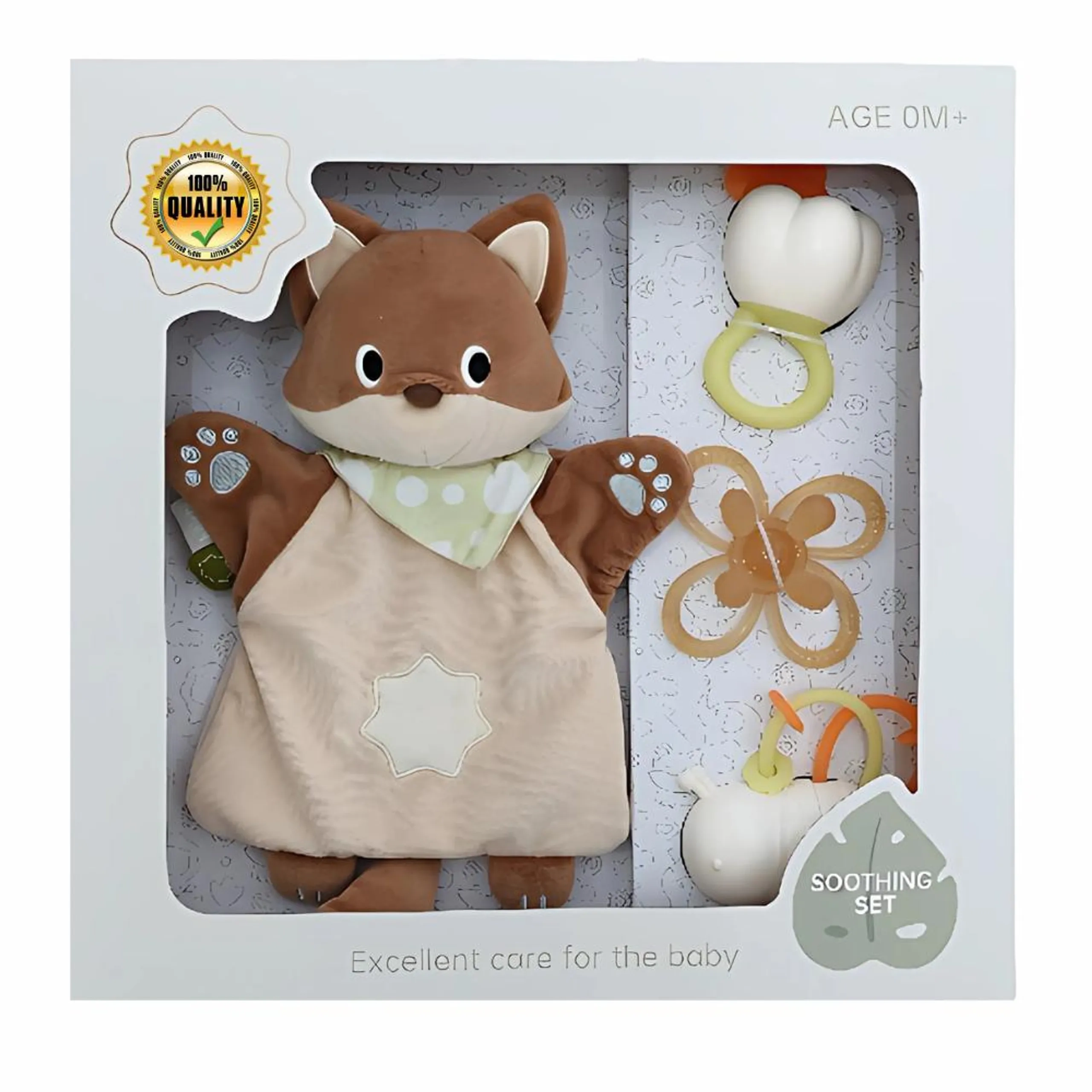 Babycare Fox Hand Puppet - 2-in-1 Plush Hand Puppet