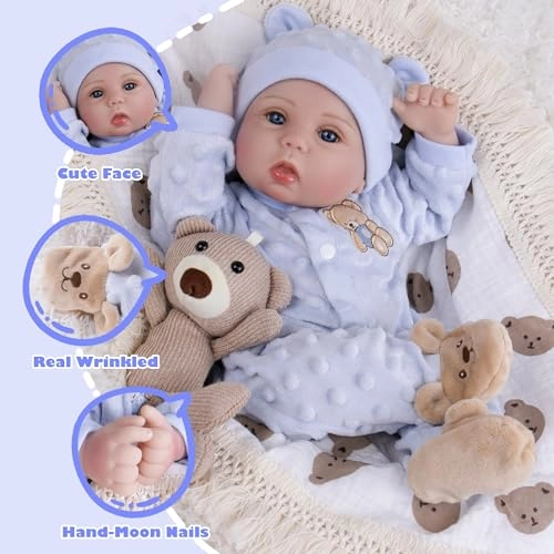 Reborn Baby Doll - 18-Inch Silicone Ages 3+