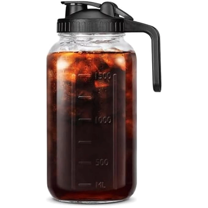 Cold Brew Coffee Maker - Heavy Duty Glass Body Stainless Steel Filter