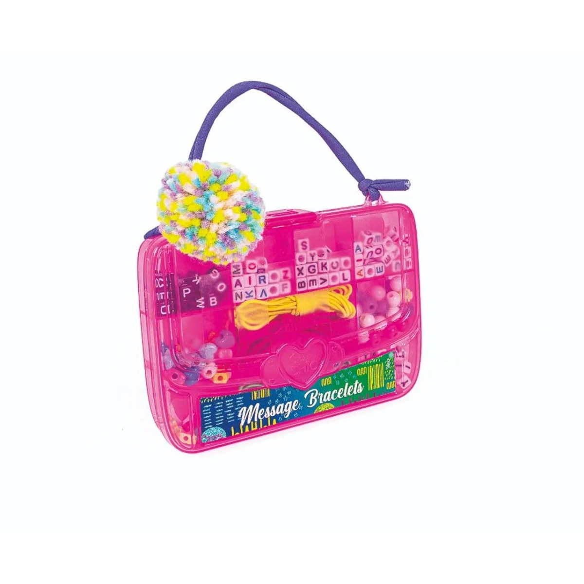 Crazy Chic Message Beads Bracelet Kit - Pink Suitable for 6 Years & Above