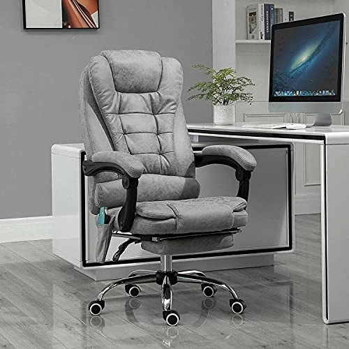 Desk Chair - PU Leather Brown High Back